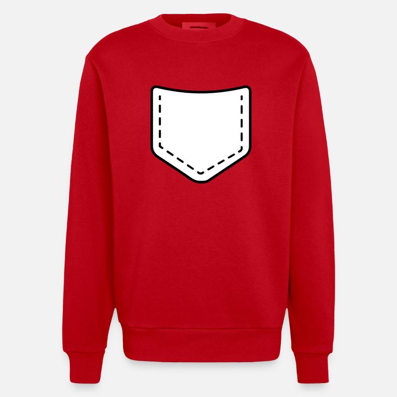 Tasche - Heavyweight Oversized Organic Crew Neck Made in EU - Rot