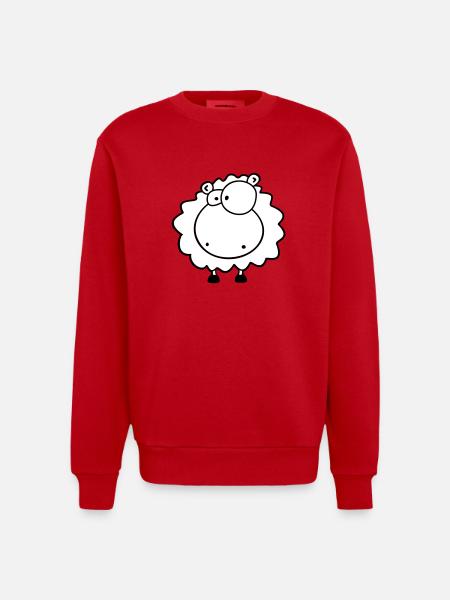 Kleines kuschel Schäfchen - Heavyweight Oversized Organic Crew Neck Made in EU - Rot