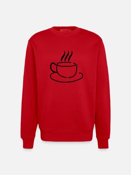 coffee__f1 - Heavyweight Oversized Organic Crew Neck Made in EU - Rot