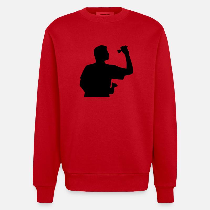 Jeu de fléchettes - Sweat bio épais oversize fabriqué en UE - rouge