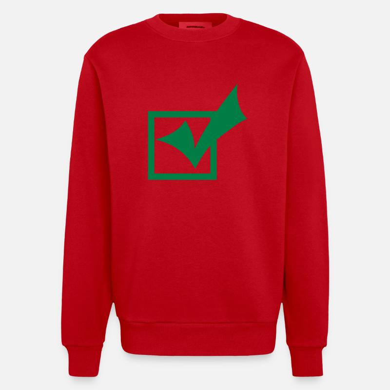 valide check ok cocher 401 - Sweat bio épais oversize fabriqué en UE - rouge