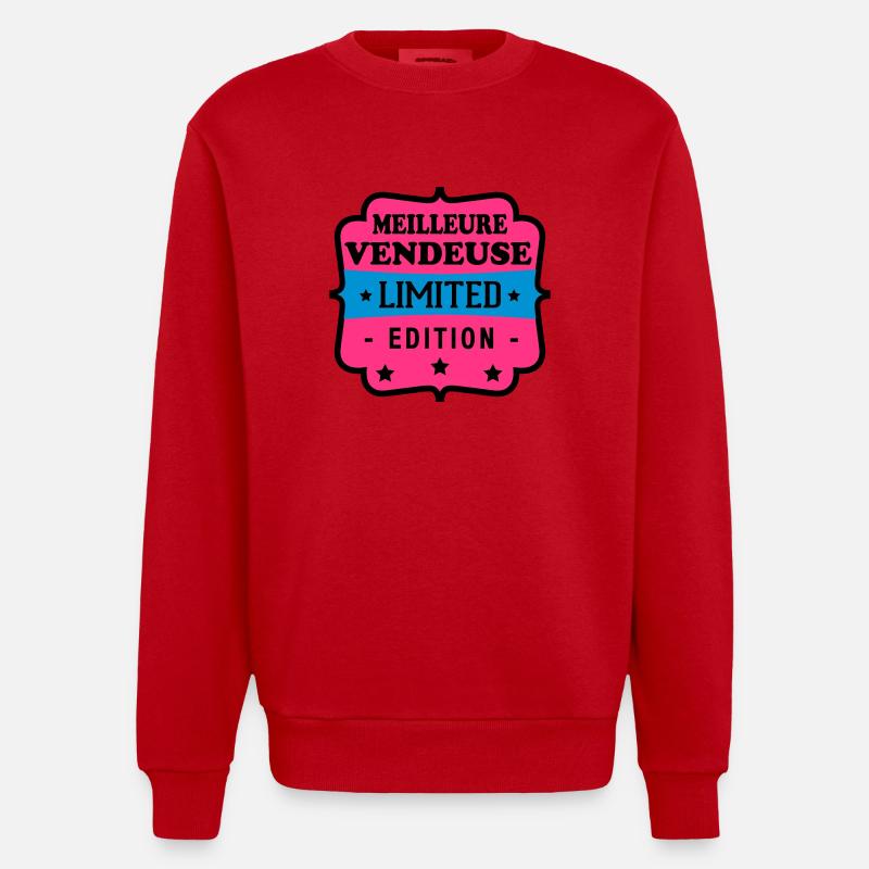MEILLEURE VENDEUSE LIMITED EDITION - Sweat bio épais oversize fabriqué en UE - rouge