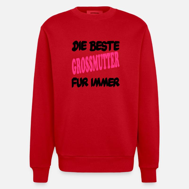 DIE BESTE GROSSMUTTER FUR IMMER - Sweat bio épais oversize fabriqué en UE - rouge
