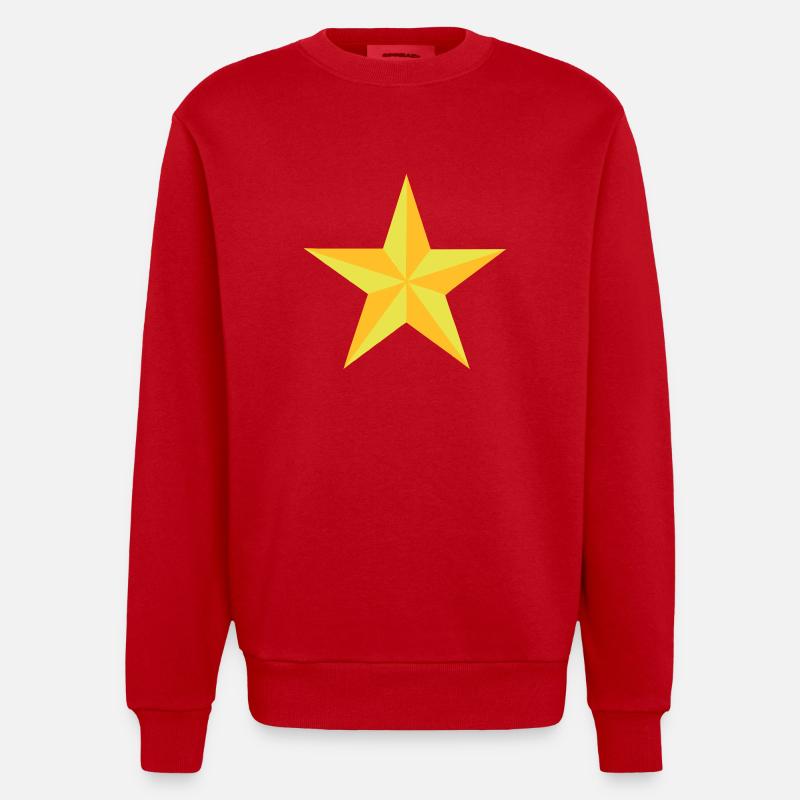 étoile - Sweat bio épais oversize fabriqué en UE - rouge