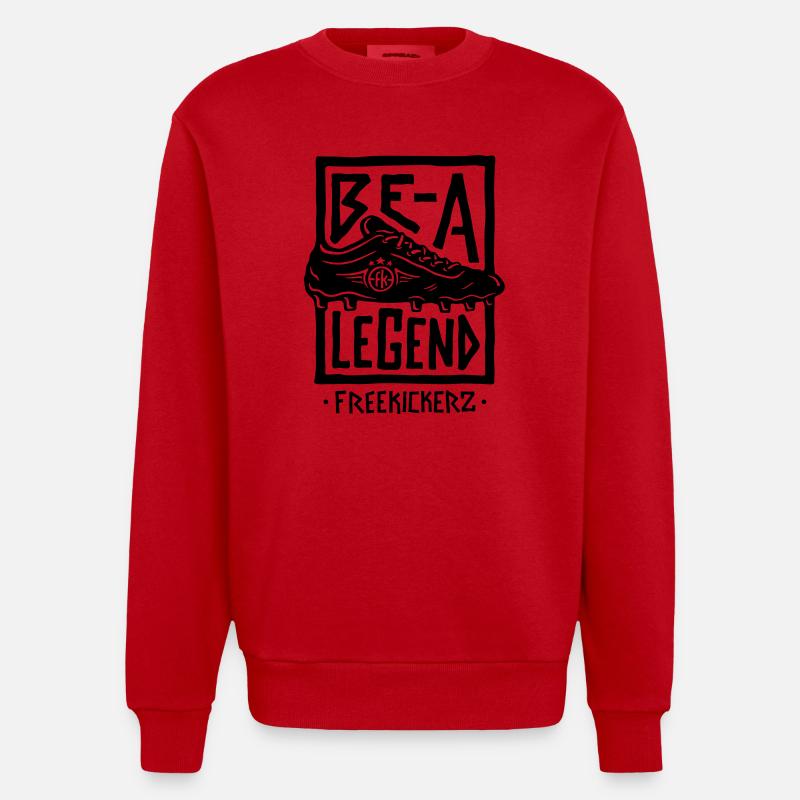 Be a Legend V2 - Heavyweight Oversized Organic Crew Neck Made in EU - Rot