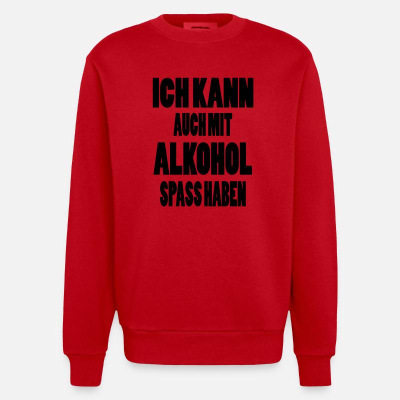 spass - Heavyweight Oversized Organic Crew Neck Made in EU - Rot