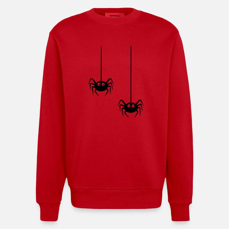 Spinne - Spider - Duo - Heavyweight Oversized Organic Crew Neck Made in EU - Rot