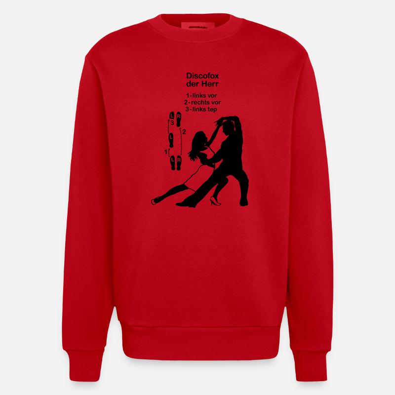 discofox - the Lord - Heavyweight Oversized Organic Crew Neck Made in EU - red