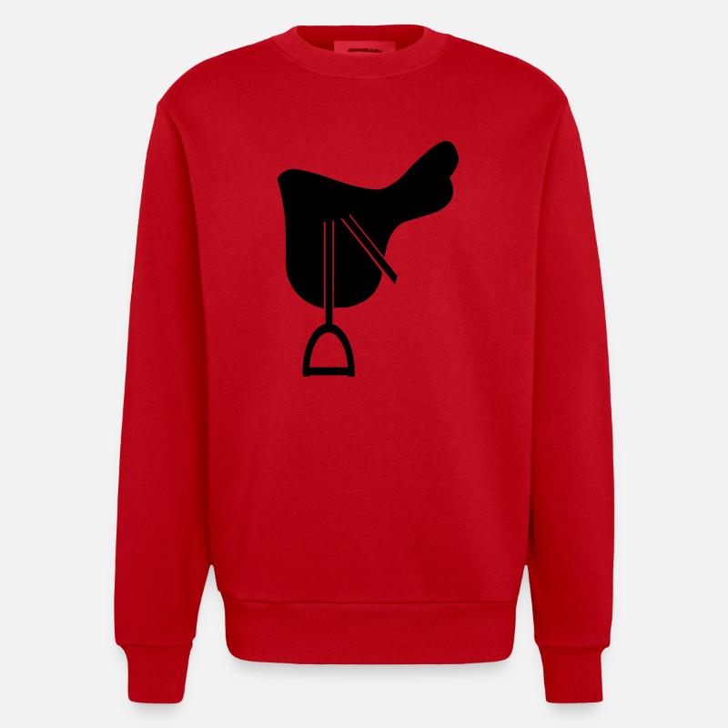 Sattel - Sweat bio épais oversize fabriqué en UE - rouge