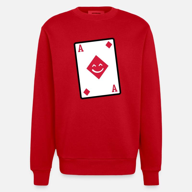 as karo - Sweat bio épais oversize fabriqué en UE - rouge