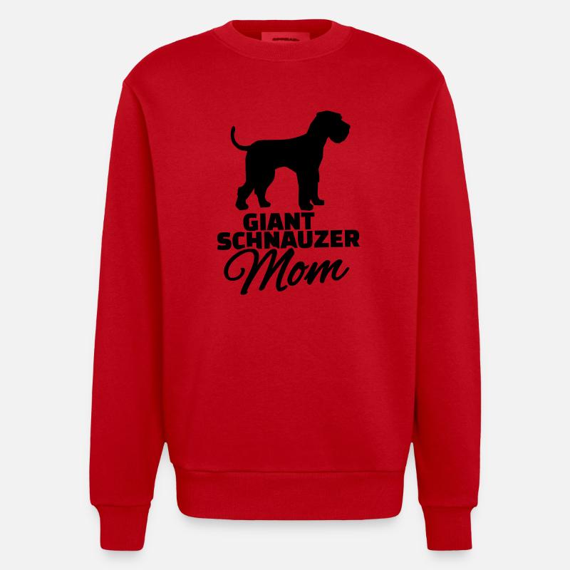 Giant Schnauzer Mom - Sweat bio épais oversize fabriqué en UE - rouge