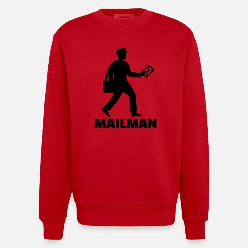 Mailman - Sweat bio épais oversize fabriqué en UE - rouge