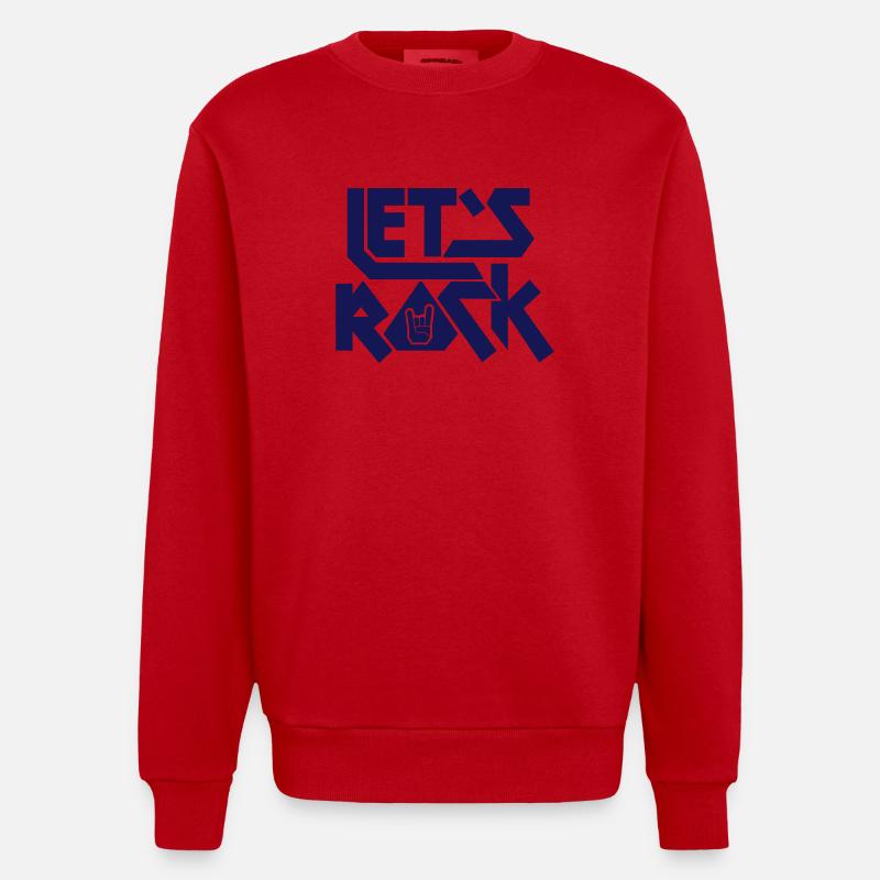 Let's Rock - Sweat bio épais oversize fabriqué en UE - rouge