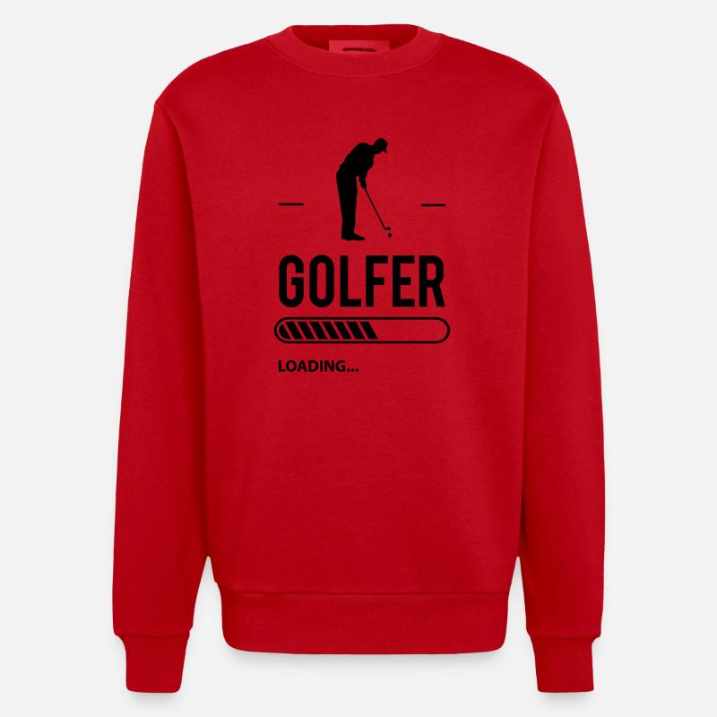 Golfer Loading - Sweat bio épais oversize fabriqué en UE - rouge