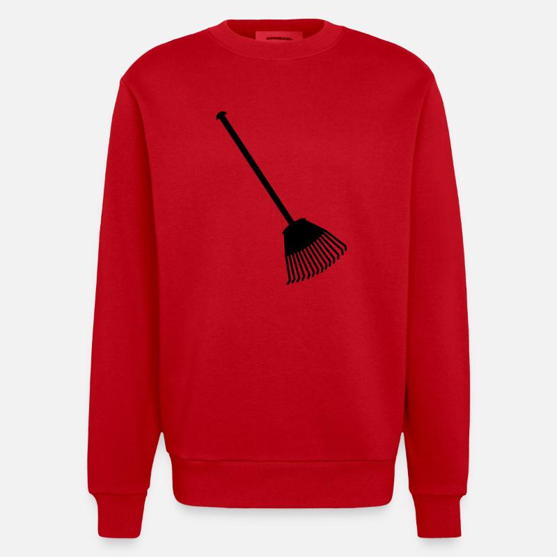 Gärtner - Harke - Heavyweight Oversized Organic Crew Neck Made in EU - Rot