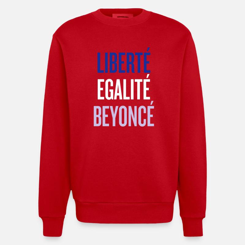 LIBERTE EGALITE BEYONCE - Sweat bio épais oversize fabriqué en UE - rouge