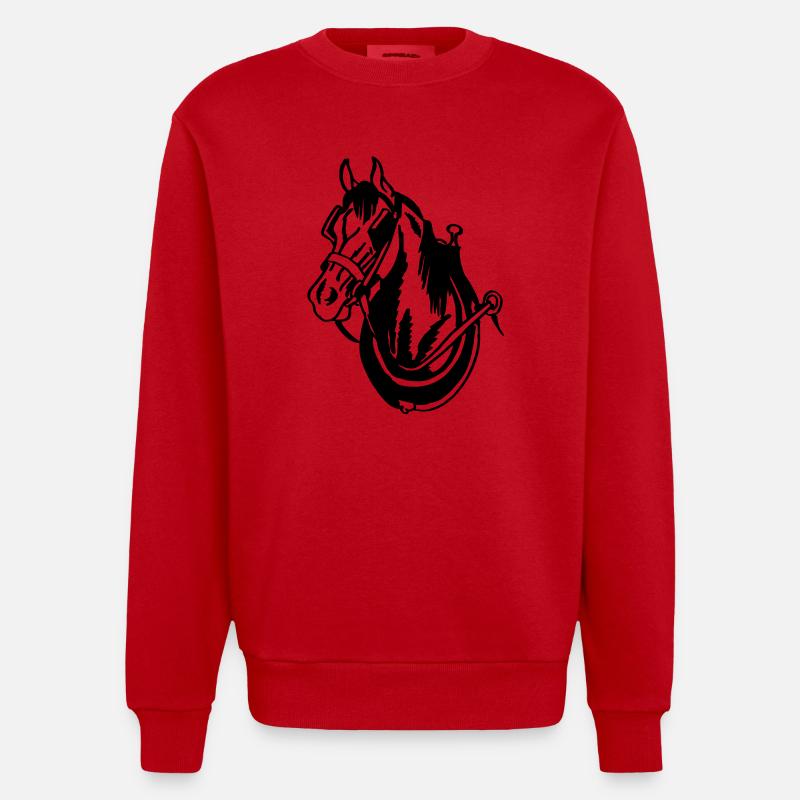 Zugpferd - Heavyweight Oversized Organic Crew Neck Made in EU - Rot