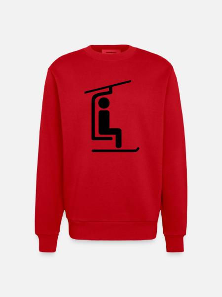 Sessellift - Heavyweight Oversized Organic Crew Neck Made in EU - Rot