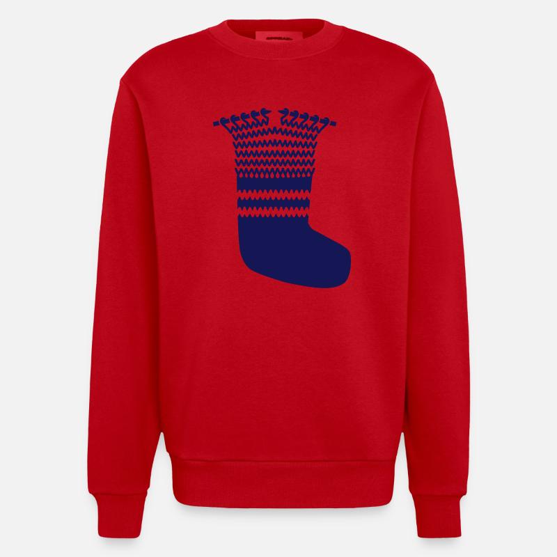 Stricken - Heavyweight Oversized Organic Crew Neck Made in EU - Rot