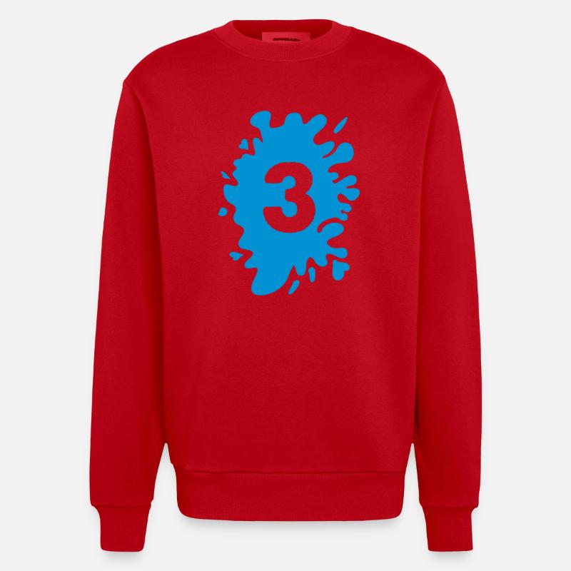 Blobs 3 - Sweat bio épais oversize fabriqué en UE - rouge