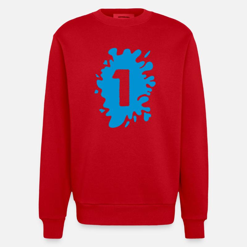 Blobs 1 - Sweat bio épais oversize fabriqué en UE - rouge