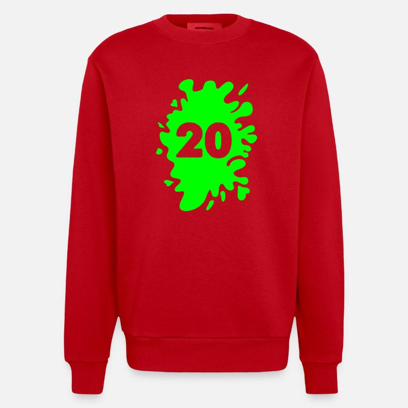 Blobs 20 - Sweat bio épais oversize fabriqué en UE - rouge