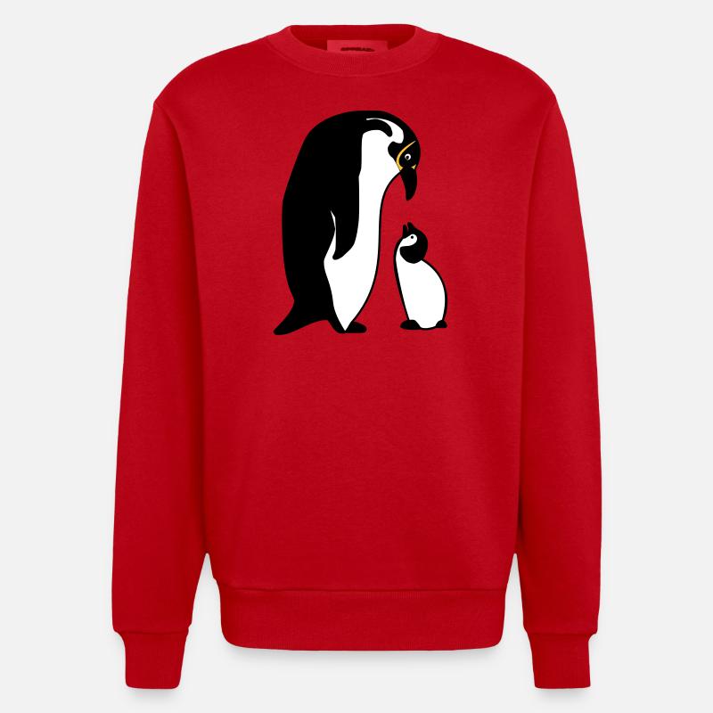 manchot - Sweat bio épais oversize fabriqué en UE - rouge