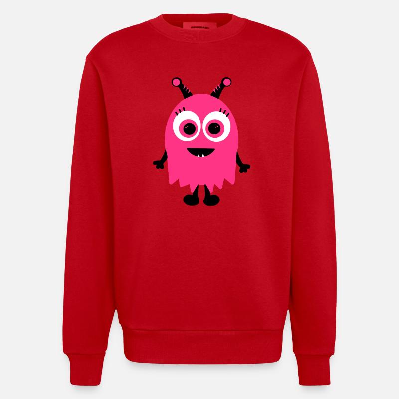 Monster - Heavyweight Oversized Organic Crew Neck Made in EU - Rot