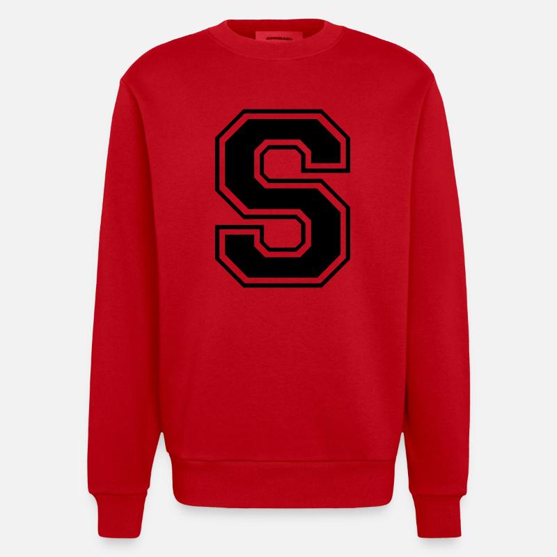 s - Sweat bio épais oversize fabriqué en UE - rouge