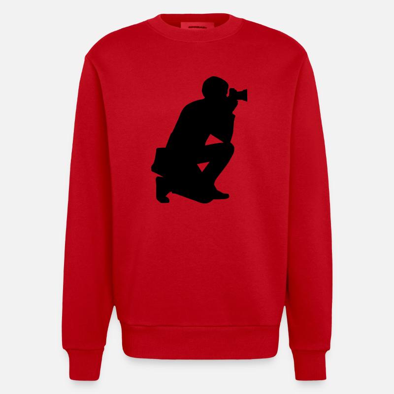 Fotograf - Heavyweight Oversized Organic Crew Neck Made in EU - Rot