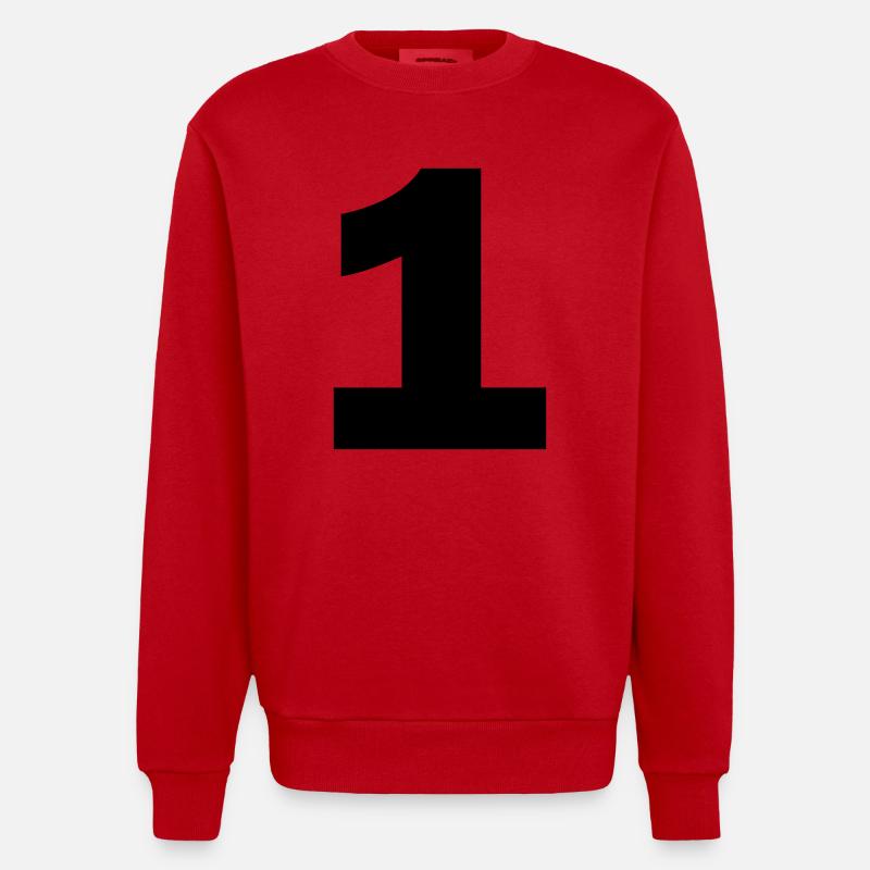 1 - Heavyweight Oversized Organic Crew Neck Made in EU - Rot