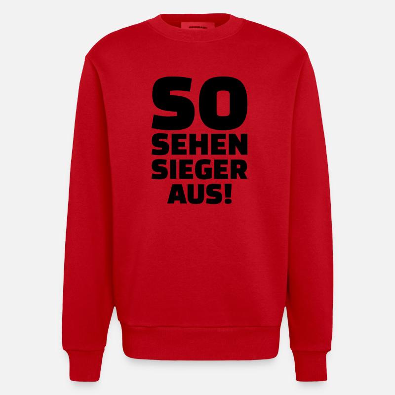 Sieger - Heavyweight Oversized Organic Crew Neck Made in EU - Rot