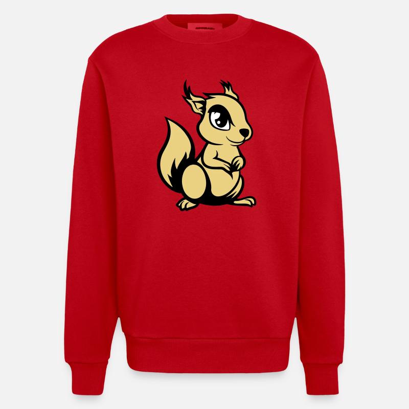 eichhörnchen comic tier - Heavyweight Oversized Organic Crew Neck Made in EU - Rot