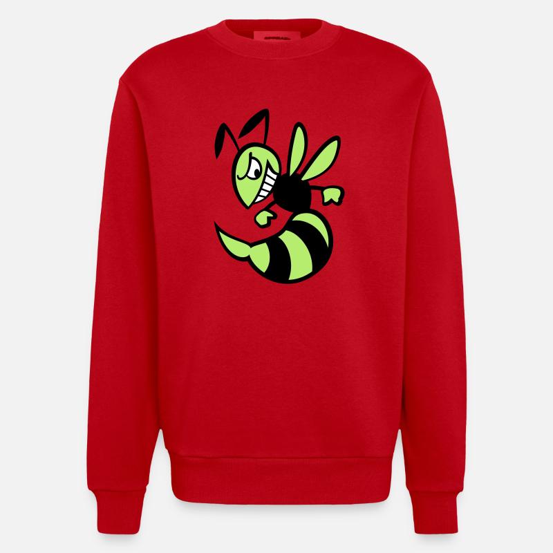 Wespe - Heavyweight Oversized Organic Crew Neck Made in EU - Rot