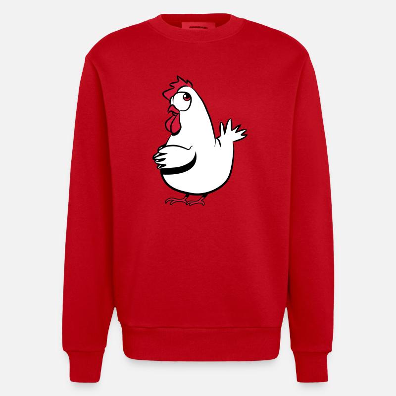 Poulet Lapointe - Sweat bio épais oversize fabriqué en UE - rouge