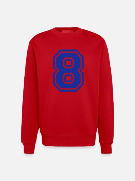 8 - Heavyweight Oversized Organic Crew Neck Made in EU - red
