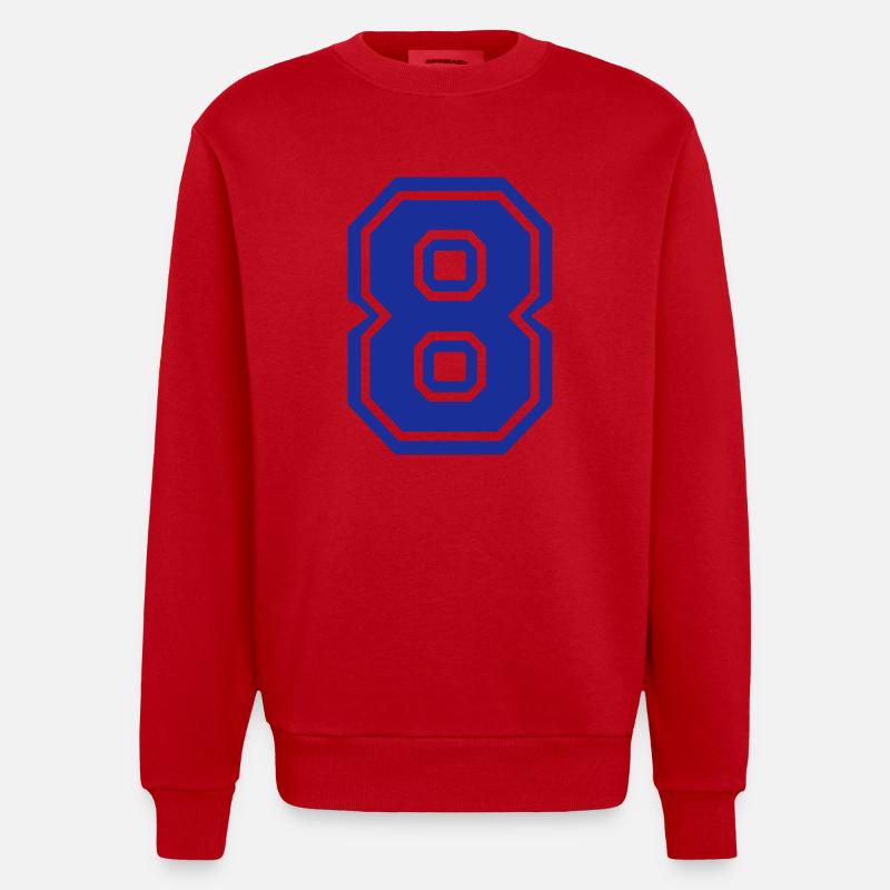 8 - Sweat bio épais oversize fabriqué en UE - rouge