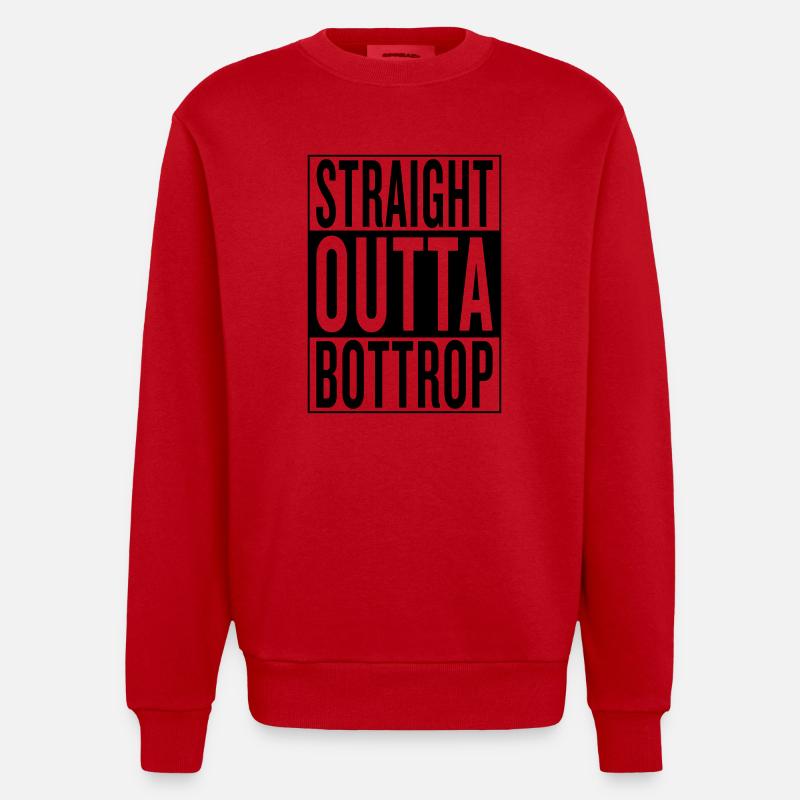 Bottrop - Heavyweight Oversized Organic Crew Neck Made in EU - Rot