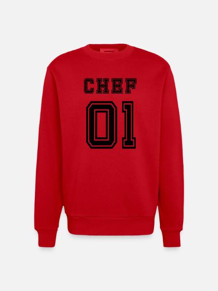 Chef - Heavyweight Oversized Organic Crew Neck Made in EU - Rot