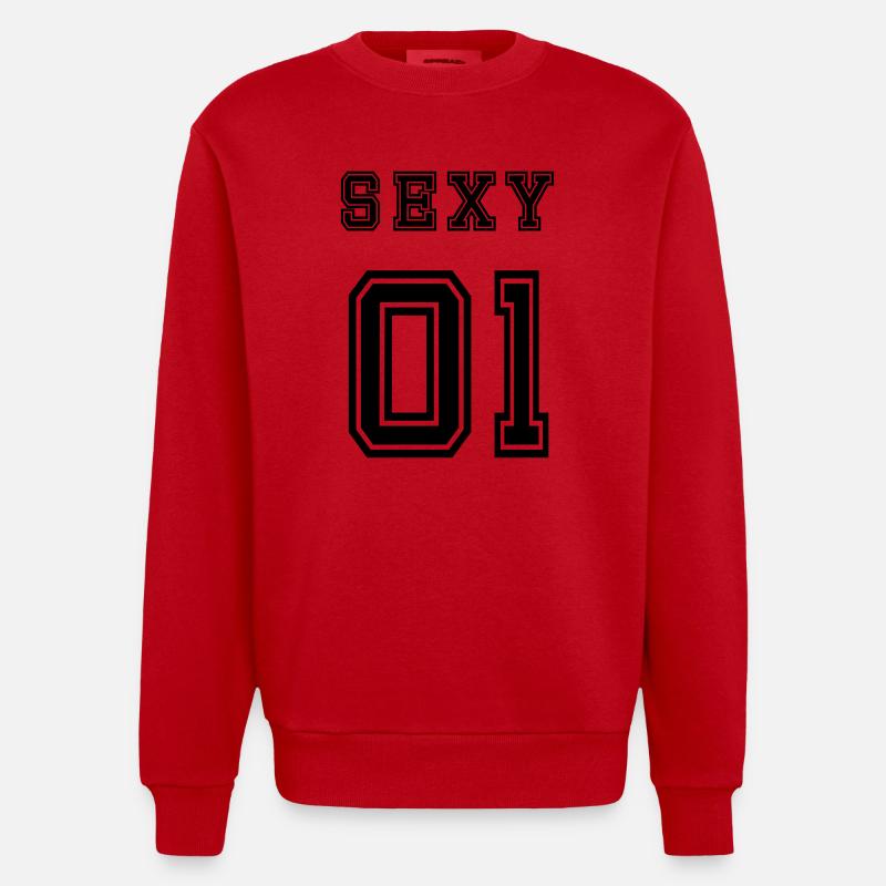 Sexy One - Heavyweight Oversized Organic Crew Neck Made in EU - Rot