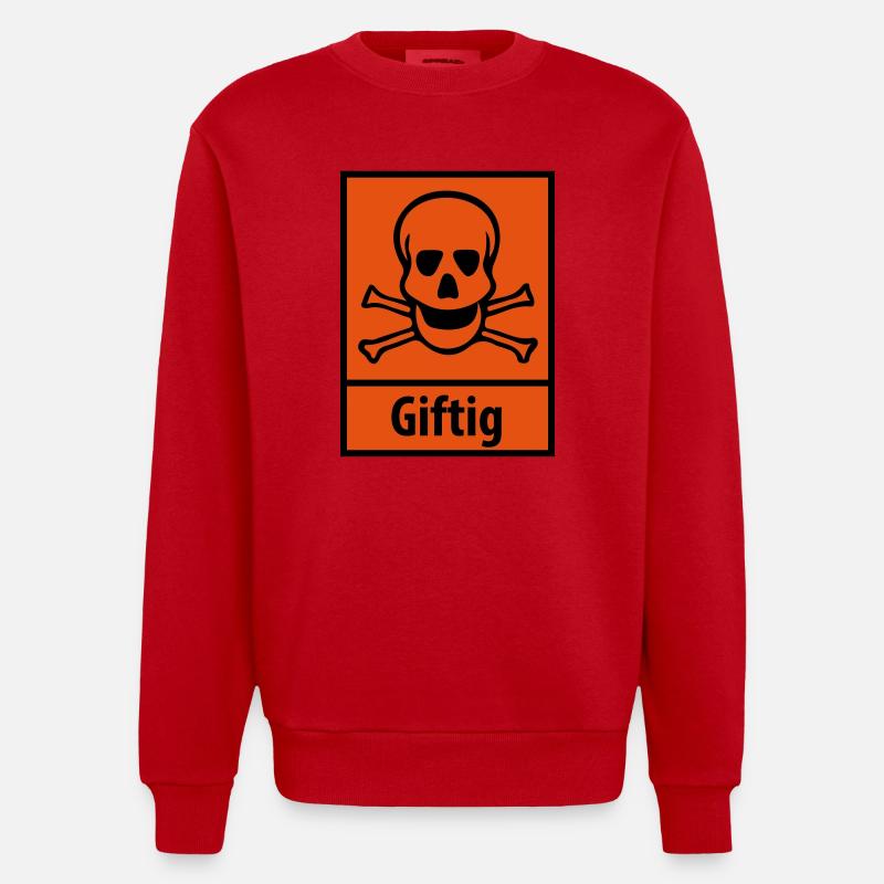 Giftig - Heavyweight Oversized Organic Crew Neck Made in EU - Rot