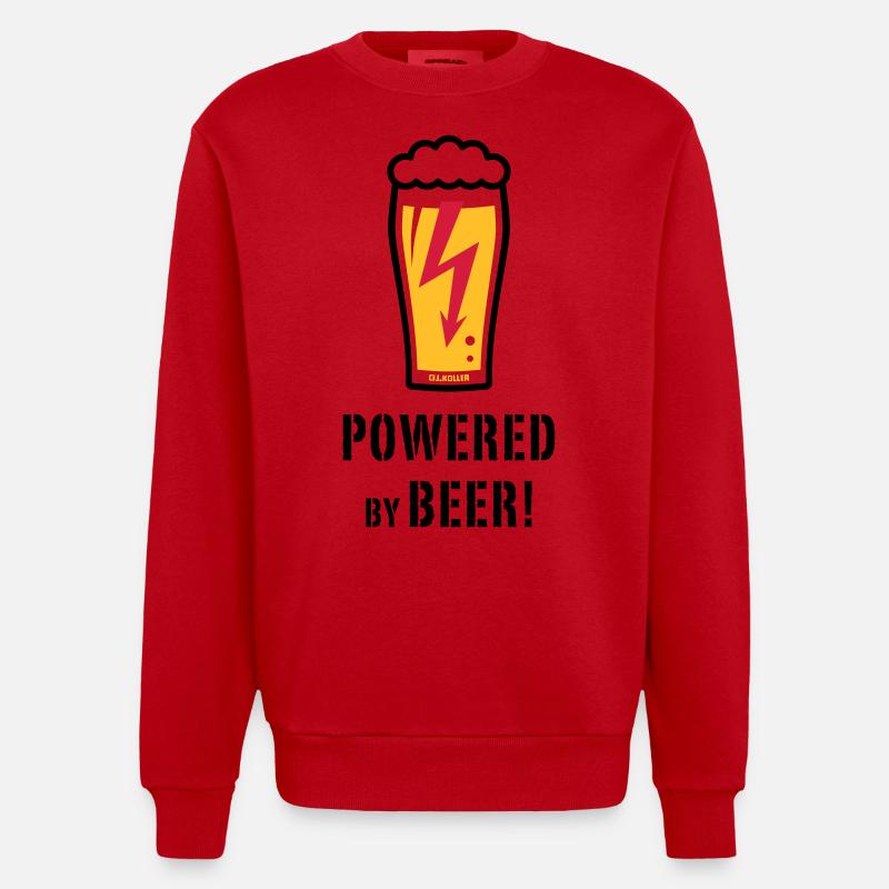 Power Blitz POS - Sweat bio épais oversize fabriqué en UE - rouge