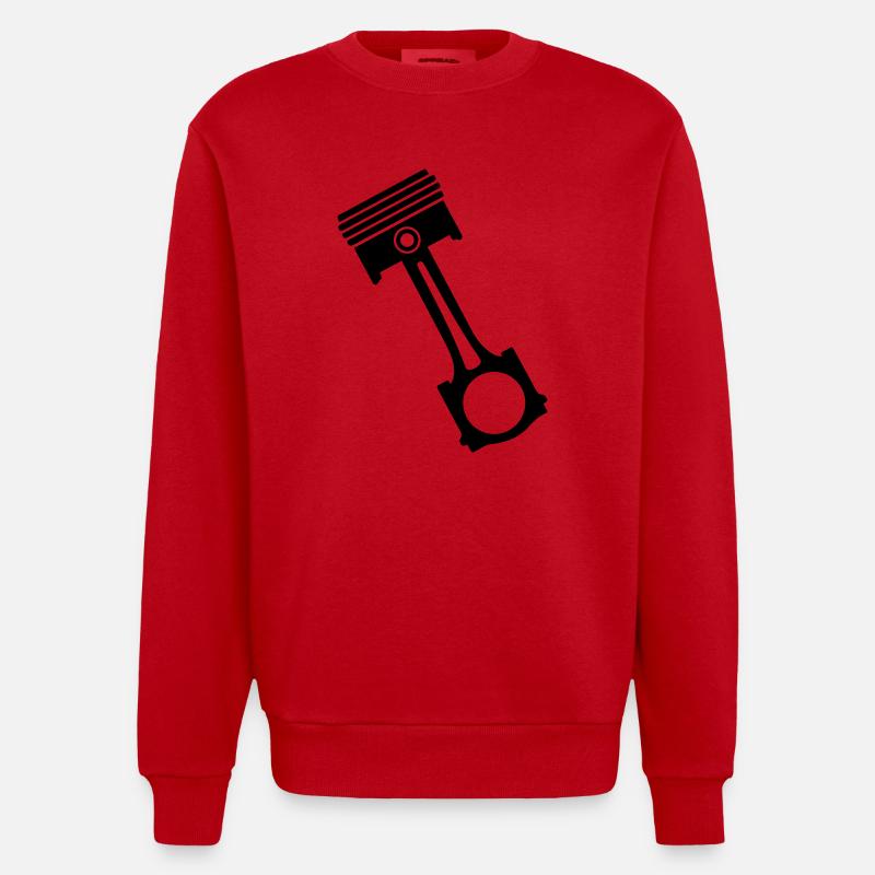 Piston - Sweat bio épais oversize fabriqué en UE - rouge