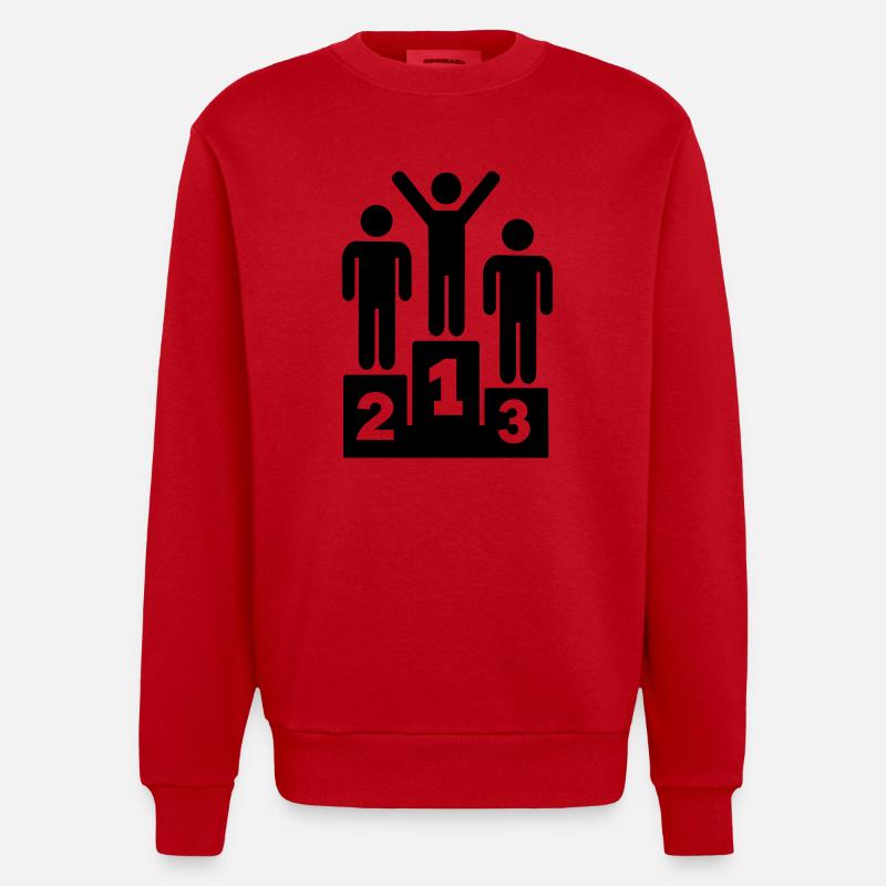 Podium - Sweat bio épais oversize fabriqué en UE - rouge