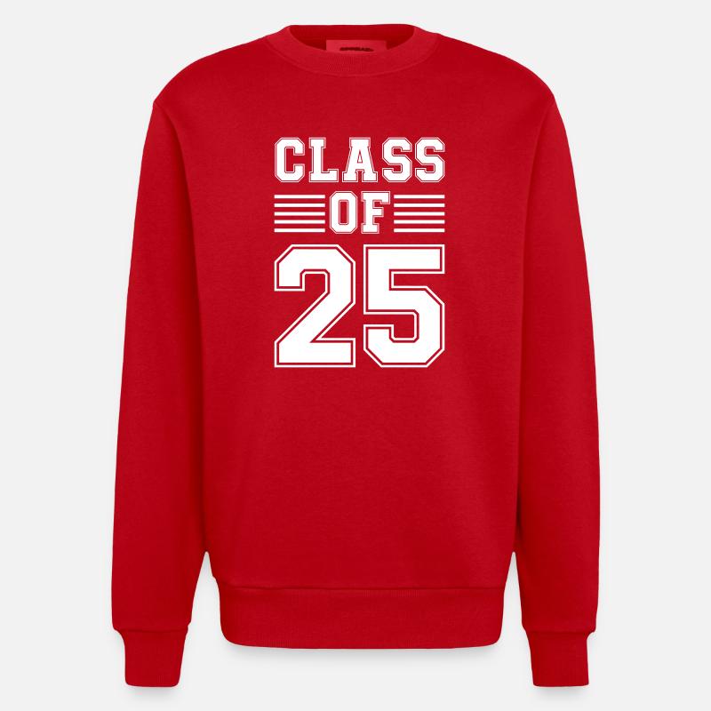 Classe de 25 - Sweat bio épais oversize fabriqué en UE - rouge
