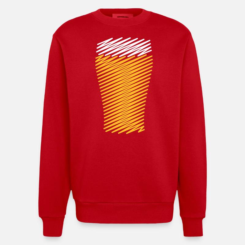 XSchraffur Design - Heavyweight Oversized Organic Crew Neck Made in EU - Rot