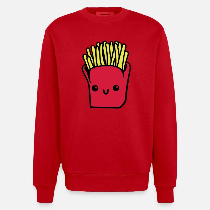Frites - Sweat bio épais oversize fabriqué en UE - rouge