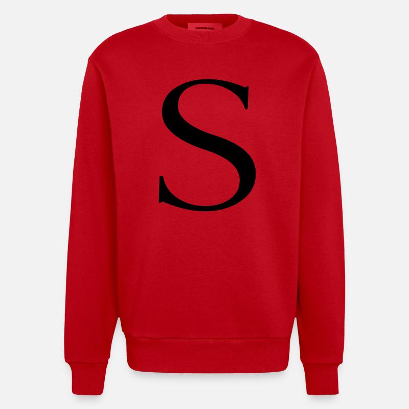s - Heavyweight Oversized Organic Crew Neck Made in EU - Rot