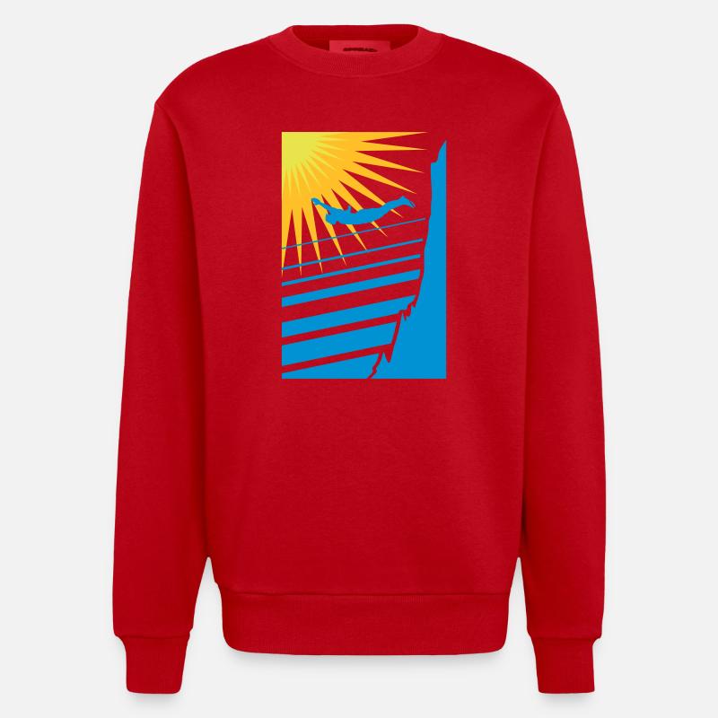 Klipspringer - Sweat bio épais oversize fabriqué en UE - rouge