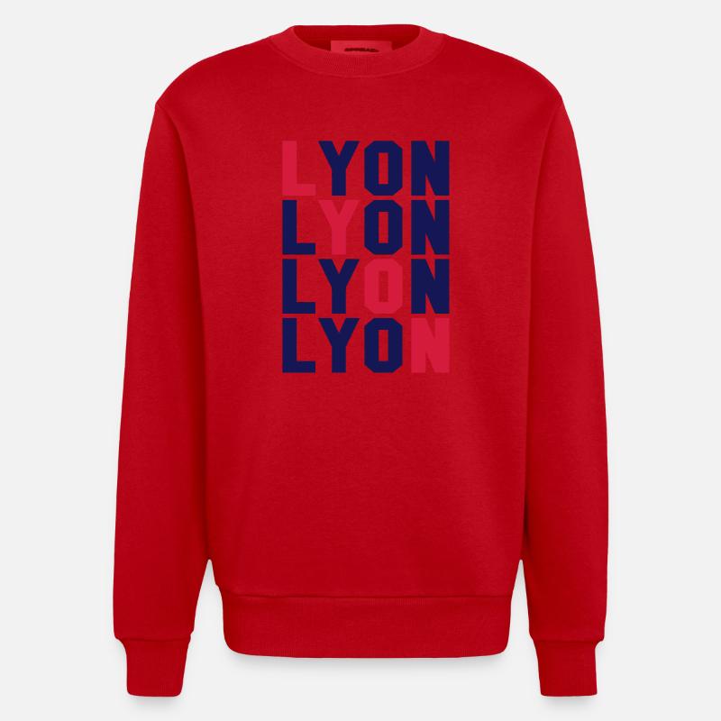Lyon Gitter - Heavyweight Oversized Organic Crew Neck Made in EU - Rot